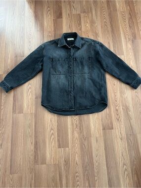 Madewell Black Denim Shirt Jacket Size M